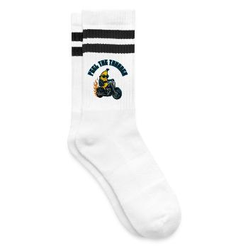 Biker banane - Chaussettes de tennis - blanc/noir - Droite