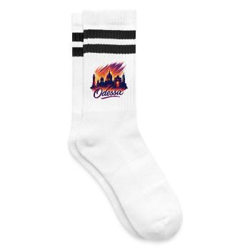 Ville d’Odessa Ukraine Perle au bord de la mer Cadeau - Chaussettes de tennis - blanc/noir - Droite