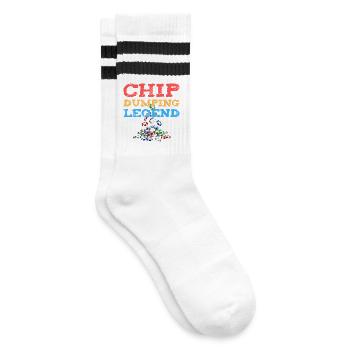 Chip Dumping Legend - Casino, Poker, Jeux - Chaussettes de tennis - blanc/noir - Droite