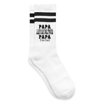 Papa Arboriculteur Papa Très Cool - Chaussettes de tennis - blanc/noir - Droite