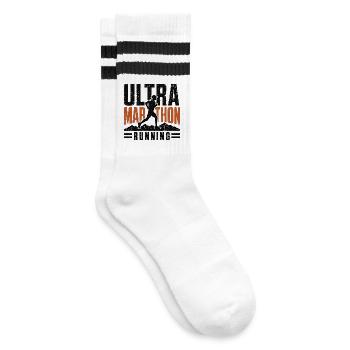 Graphique du coureur en course d’ultra-marathon - Chaussettes de tennis - blanc/noir - Droite