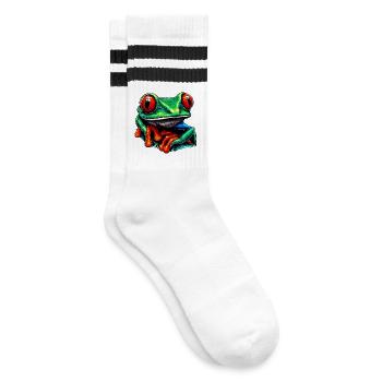 Rainette aux yeux rouges - Chaussettes de tennis - blanc/noir - Droite
