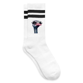 Maquillage d’autruche - Chaussettes de tennis - blanc/noir - Droite