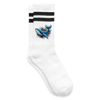 Baleine - Chaussettes de tennis - blanc/noir - Droite