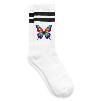 Papillon - Chaussettes de tennis - blanc/noir - Droite