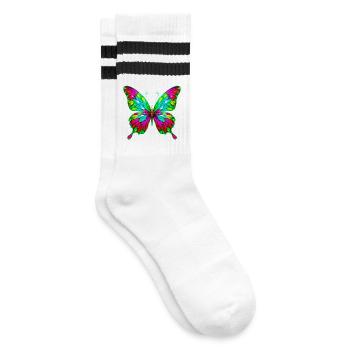 Papillon - Chaussettes de tennis - blanc/noir - Droite