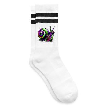 Escargot - Chaussettes de tennis - blanc/noir - Droite