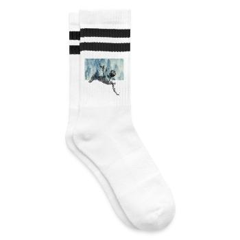 Der Untergang des majestätischen Ikarus - Gestreifte Tennissocken - Weiß/Schwarz - Rechts
