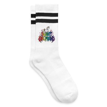 Couple de Valentines licorne - Chaussettes de tennis - blanc/noir - Droite