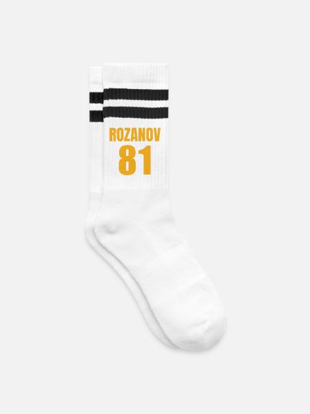 Rozanov - Gestreifte Tennissocken - Weiß/Schwarz