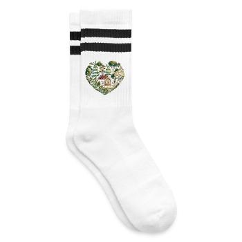 Vivre près de la nature avec une petite maison en forêt - Chaussettes de tennis - blanc/noir - Droite