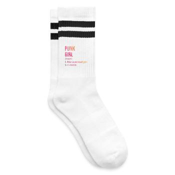 Punk - Striped tennis socks - white/black - Right