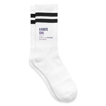 karaté - Chaussettes de tennis - blanc/noir - Droite