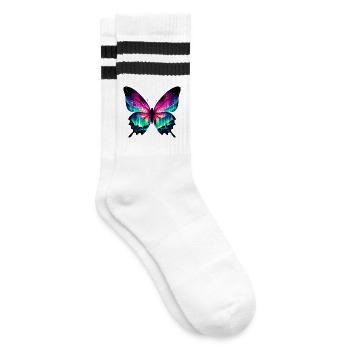 Papillon - Chaussettes de tennis - blanc/noir - Droite