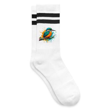Martin-pêcheur - Chaussettes de tennis - blanc/noir - Droite