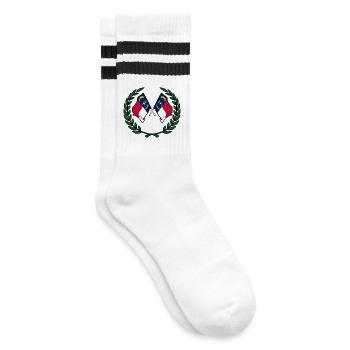 Drapeaux États-Unis Caroline du Nord couronne de laurier - Chaussettes de tennis - blanc/noir - Droite