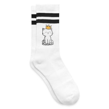 Roi des chats - Chaussettes de tennis - blanc/noir - Droite