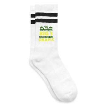 Okapi Animal - Striped tennis socks - white/black - Right
