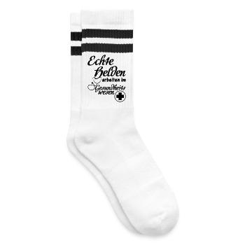 Gesundheitswesen Helden Medizin, Geschenk - Gestreifte Tennissocken - Weiß/Schwarz - Rechts