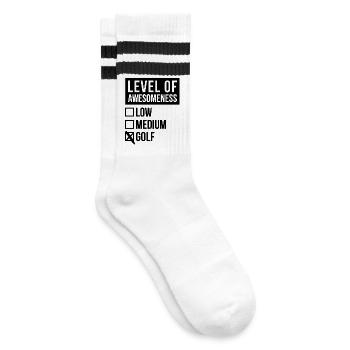 Golf - Gestreifte Tennissocken - Weiß/Schwarz - Rechts