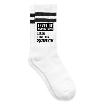 menuiserie - Chaussettes de tennis - blanc/noir - Droite