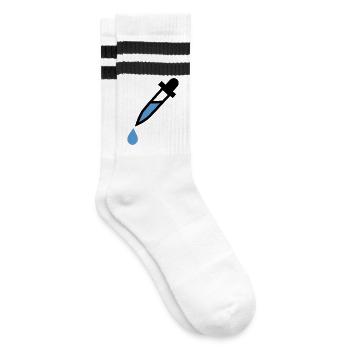 Pipette dropping glass Dosierung - Gestreifte Tennissocken - Weiß/Schwarz - Rechts
