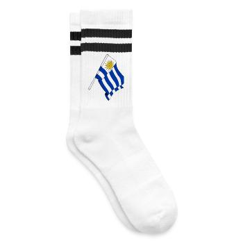 Drapeau de l’Uruguay - Chaussettes de tennis - blanc/noir - Droite