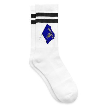 Drapeau de l’Oregon - Chaussettes de tennis - blanc/noir - Droite