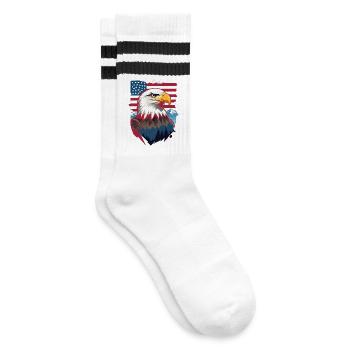 Pygargue à tête blanche - Chaussettes de tennis - blanc/noir - Droite
