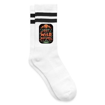 Camping dans la nature sauvage - Chaussettes de tennis - blanc/noir - Droite