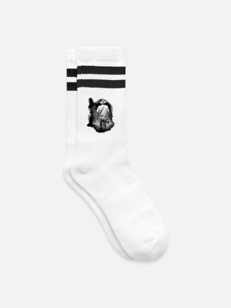 Petri Heil weiß - Gestreifte Tennissocken - Weiß/Schwarz