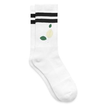 Nature minimaliste de l’étude des feuilles - Chaussettes de tennis - blanc/noir - Droite