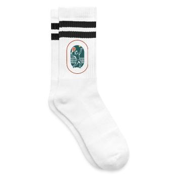 Padel Plus Spin Plus Grin Joueur drôle - Chaussettes de tennis - blanc/noir - Droite