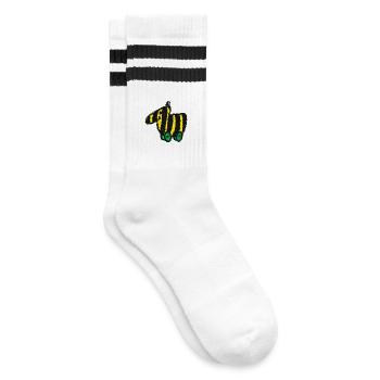 Janosch Tigerente Stick - Gestreifte Tennissocken - Weiß/Schwarz - Rechts