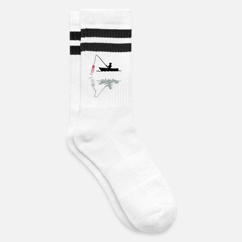 pêcheur - Chaussettes de tennis - blanc/noir