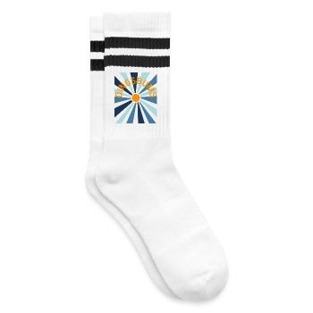 Dingsbums - Wortschätze - vergessene Wörter - Gestreifte Tennissocken - Weiß/Schwarz - Rechts
