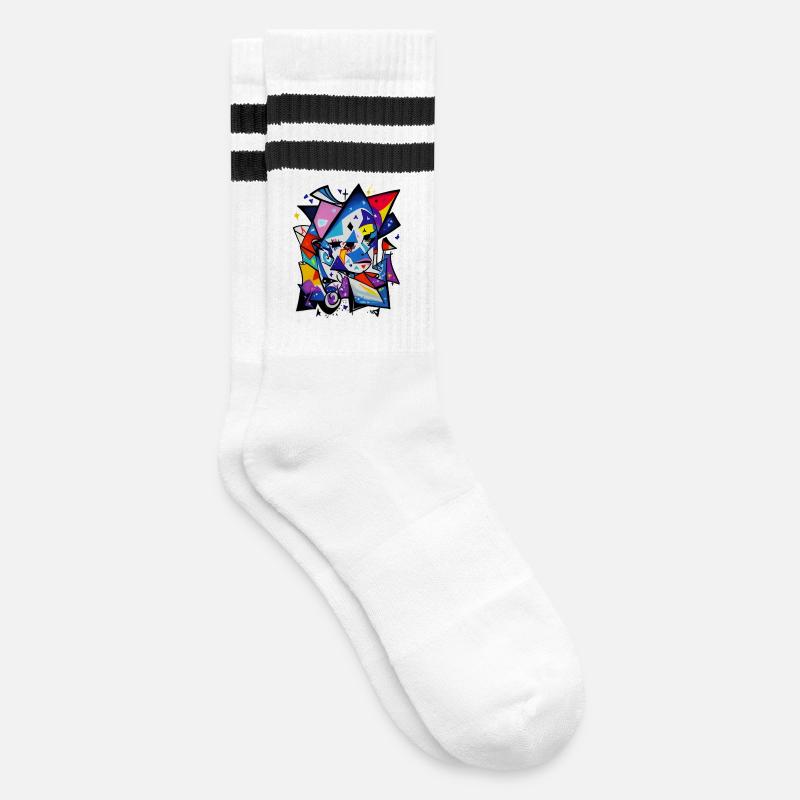 Graffiti - Chaussettes de tennis - blanc/noir