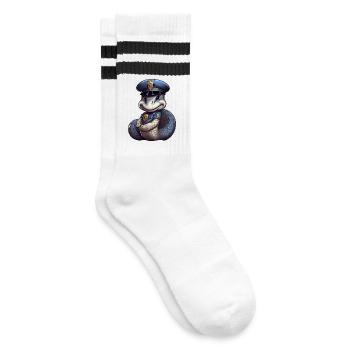Serpent policier - Chaussettes de tennis - blanc/noir - Droite