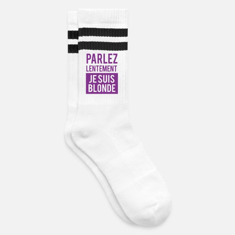 Message de foi en typographie moderne - Chaussettes de tennis - blanc/noir