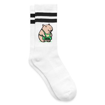 GRAND-PÈRE CHEF CAPYBARA - Chaussettes de tennis - blanc/noir - Droite