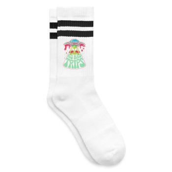 No Bad Trips OVNI extraterrestres Psychédélique Rétro Art - Chaussettes de tennis - blanc/noir - Droite