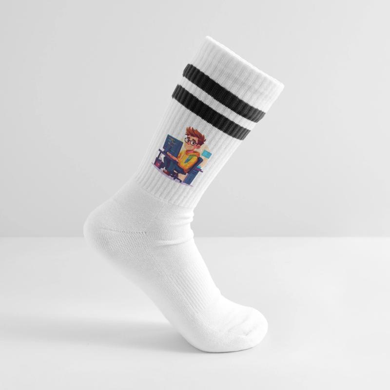 Gestreifte Tennissocken