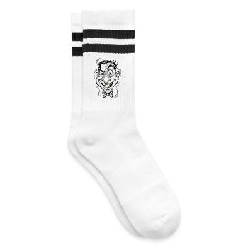 Mr. Cartoon Cartoon - Gestreifte Tennissocken - Weiß/Schwarz - Rechts