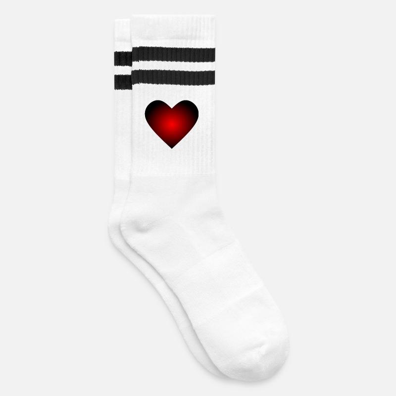 Valentine's Day Gift Valentine's Day - Striped tennis socks - white/black