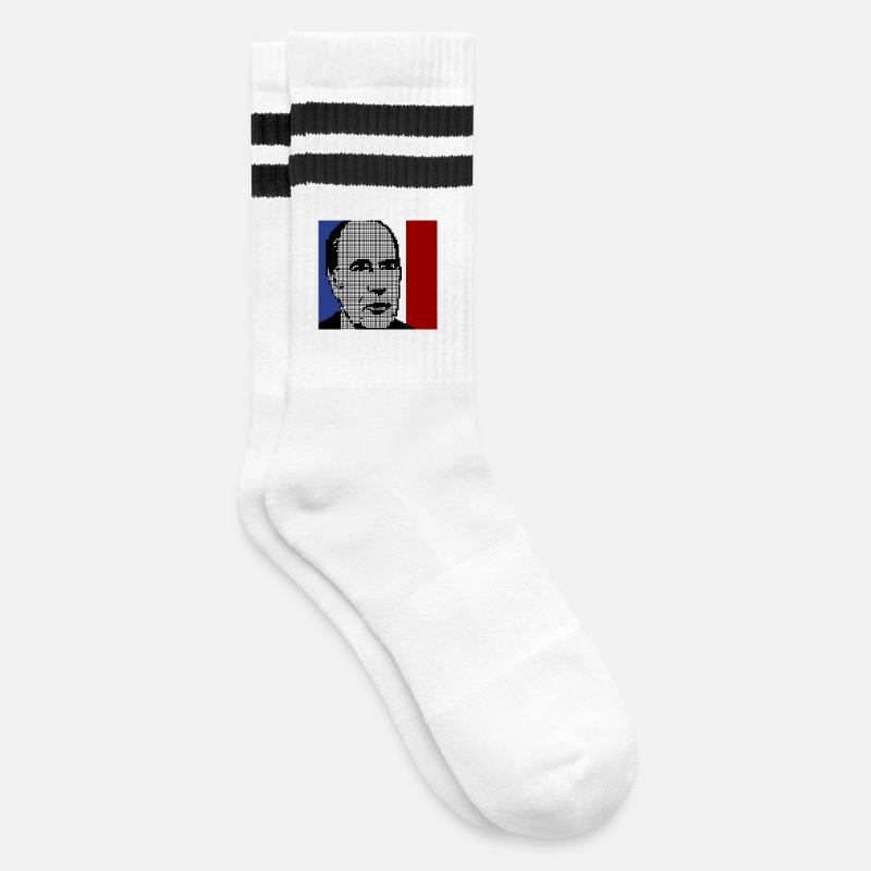 Mitterrand 1981 - Chaussettes de tennis - blanc/noir