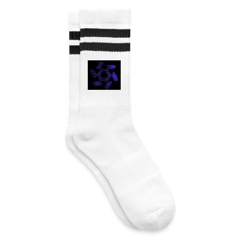 DESIGN. ART. AFRIQUE. GEEK. VINTAGE. GRAPHIQUE - Chaussettes de tennis - blanc/noir - Droite