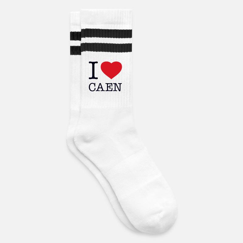 J’ADORE CAEN - Chaussettes de tennis - blanc/noir