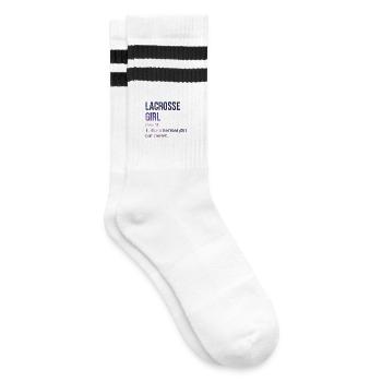 Lacrosse - Striped tennis socks - white/black - Right