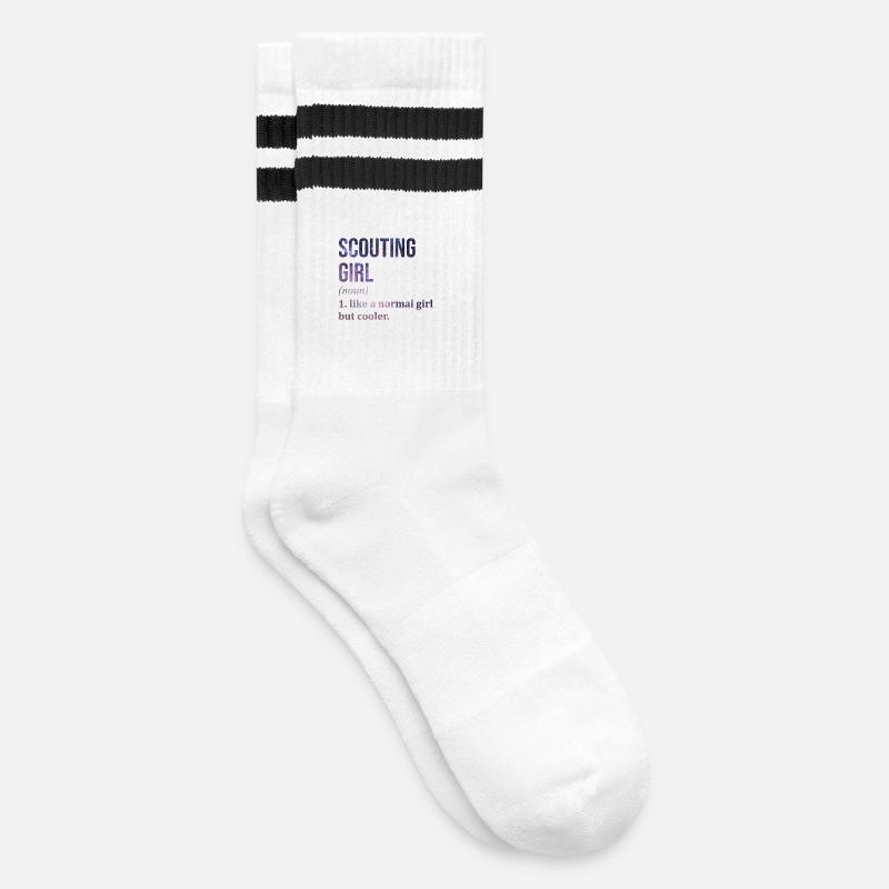 Scout - Striped tennis socks - white/black