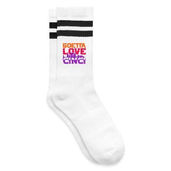 Goetta Love Cinci Sausage - Striped tennis socks - white/black - Right